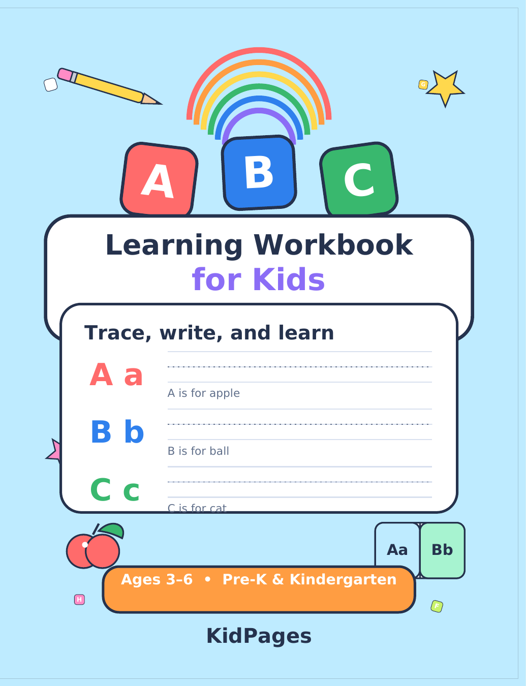 ABC Learning Workbook for Kids